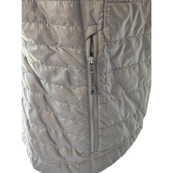 PATAGONIA Women's Size Small Nano Puff Lined Vest Primaloft Feather Grey Zip Up - Picture 11 of 12